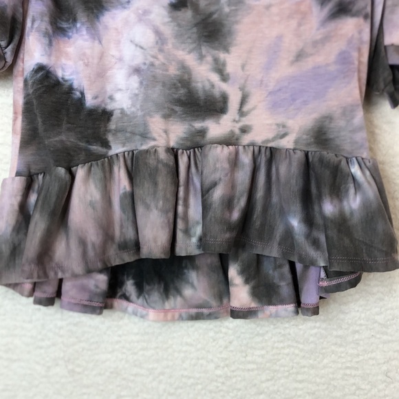 NWT Thyme + Honey Womens Swing Purple & Gray Tie Dye Top SIZE MEDIUM - Picture 6 of 7